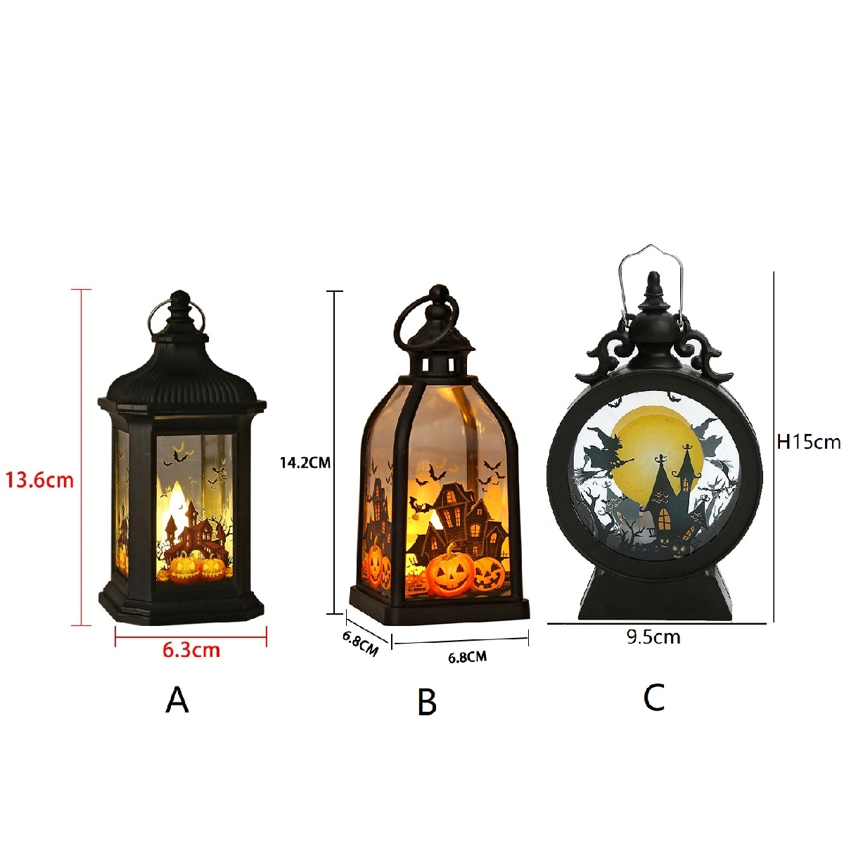 Waterproof Halloween Decorative LED Wind Lantern for Outdoor Garden